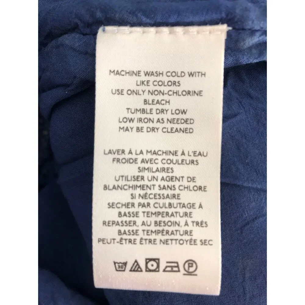 Free People Big Dipper Mini Dress Ruffle Long Sleeve Blue Women's Medium NEW